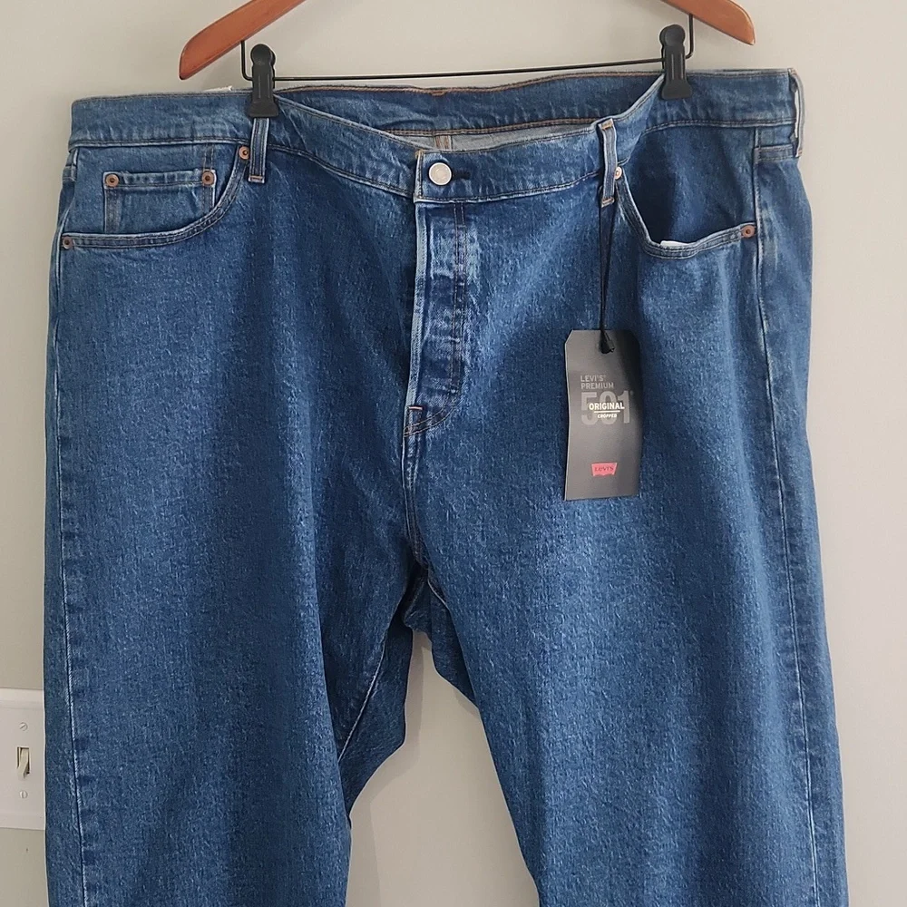 New Women's Levi's 501 Original Cropped Jeans sz 26W high rise straight leg NWT - Picture 4 of 5